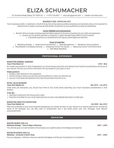 Resume Template 59